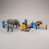 ARTPLA 飼育員とシロサイセット(未上色模型)※不設寄送《22年11月預定》 4537807190123