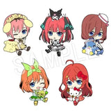 五等分の花嫁∬×サンリオキャラクターズ ぺたん娘トレーディングラバーストラップ(橡膠吊飾)(原盒5個入)※不設寄送《22年9月預定》 4549502101069