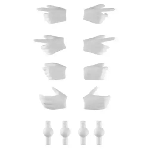 LittleArmory LA-OP21 メガミデバイス用銃の持ち手(ホワイト)(此商品只包含手型部份)※不設寄送《25年9月預定》 4543736334804