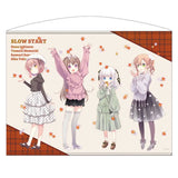スロウスタート 花名&たまて&栄依子&冠 横型タペストリー 秋の私服Ver.(掛布)※請選擇尺碼 ※不設寄送《24年3月預定》 4549970342445