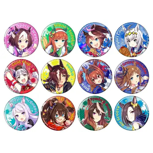 ウマ娘 プリティーダービー キャラバッジコレクション A 熱血ハチャメチャ大感謝祭!(襟章)(全套12個入)※不設寄送《24年9月預定》 4550621116759