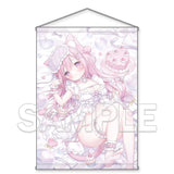 おもちもなか描き下ろし ドキドキ♡無防備な猫耳ちゃんタペストリー B2(掛布)※不設寄送《25年9月預定》 4550687016956