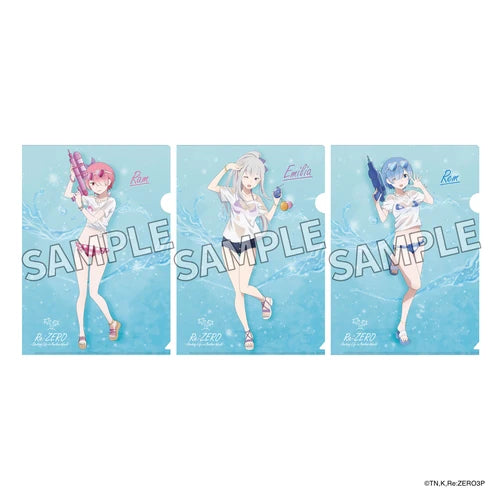 Re:ゼロから始める異世界生活 クリアファイルセット 水遊びVer.(文件夾)(售價為兩套共6個)※不設寄送《26年1月預定》 日版 全數$198 / ※不設寄送 / 25年9月22日