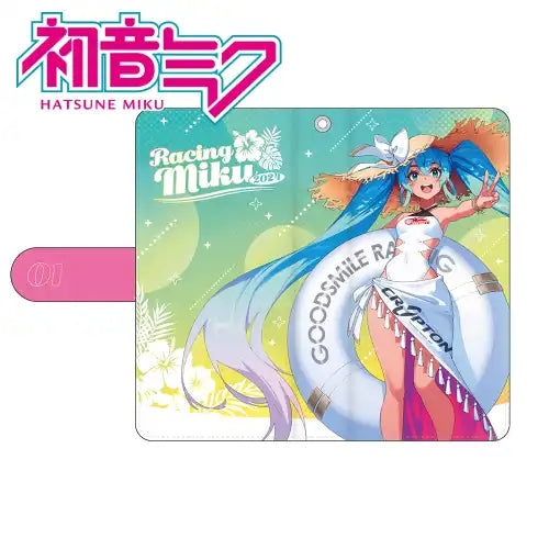 【再販】レーシングミク 2024 Tropical Ver. 手帳型スマートフォンケース(手機殼)※不設寄送《25年5月預定》 4570140120020