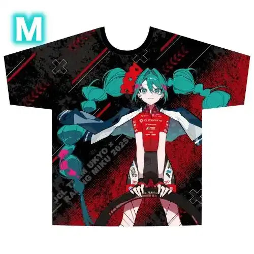 レーシングミク 2025 JCL TEAM UKYO 応援Ver. フルグラフィックTシャツ Mサイズ※不設寄送《25年8月預定》 4570140133167
