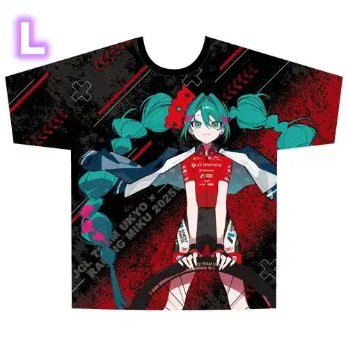 レーシングミク 2025 JCL TEAM UKYO 応援Ver. フルグラフィックTシャツ Lサイズ※不設寄送《25年8月預定》 4570140133174