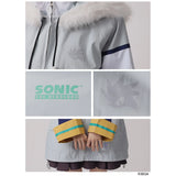 ソニック・ザ・ヘッジホッグ×Favoriteコラボ*シルバー 白銀のハリネズミのファー付ドロストフーディブルゾン(外套)※不設寄送《27年2月預定》 日版 全數$1798 / ※不設寄送 / 26年9月14日