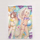 ネコぱら B2タペストリー アズキ&ココナツ/水着 Wスエード(掛布)※不設寄送《25年3月預定》 4571608500279