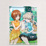 ガールズ&パンツァー 最終章 描き下ろしB2タペストリー 西住みほ&島田愛里寿/お茶会(掛布)※不設寄送《25年8月預定》 4571608501504