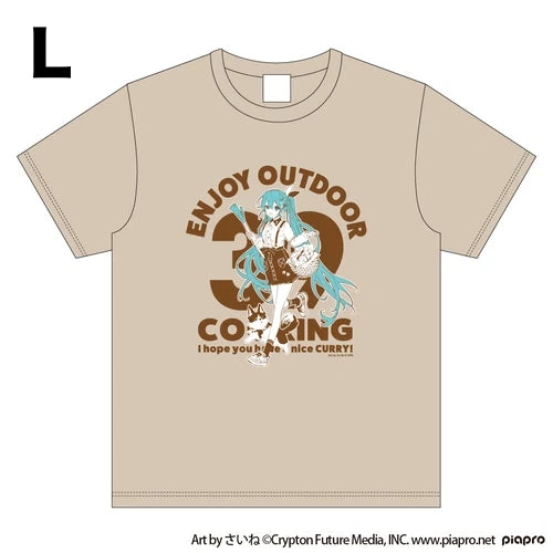 初音ミク OUTDOOR COOKING Tシャツ L※不設寄送《25年11月預定》 日版 全數$298 / ※不設寄送 / 25年9月15日