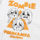ゆるキャン△ SEASON3 ZOMBIE Tシャツ ホワイト ※請選擇尺碼 ※不設寄送《24年8月預定》 4580652053341