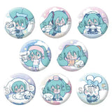 初音ミク×シナモロール トレーディンググリッター缶バッジ(襟章)(全套8個入)※不設寄送《25年6月預定》 4580790548686