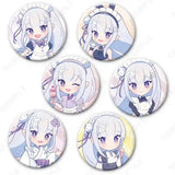 Re:ゼロから始める異世界生活 トレーディング缶バッジ エミリアがいっぱいVer. 特典付き[いっぱいシリーズ](襟章)(全套6個入)※不設寄送《24年3月預定》 4582507700189