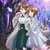 ガールズ&パンツァー 最終章 描き下ろしラバーマット 西住みほ&西住まほ/桜(橡膠枱墊)※不設寄送《23年12月預定》 4582651485994