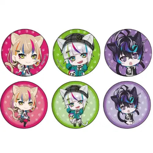 缶バッジ WACCA 02 猫の日Ver.(ミニキャライラスト)(襟章)(全套6個入)※不設寄送《24年4月預定》 4582701246643