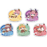 おなまえプレートバッジ 五等分の花嫁∽×サンリオキャラクターズ 01 ミニキャライラスト(襟章)(全套5個入)※不設寄送《25年3月預定》 4582793463089