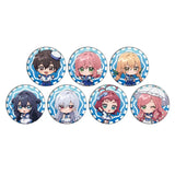 缶バッジ 君のことが大大大大大好きな100人の彼女 07 ミニキャライラスト(襟章)(全套7個入)※不設寄送《24年10月預定》 4582793507080