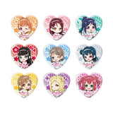 ハート型缶バッジ ラブライブ!サンシャイン!! 01 宇宙Ver.(ミニキャライラスト)(襟章)(全套9個入)※不設寄送《25年5月預定》 4582793533638