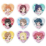 ハート型缶バッジ ラブライブ!サンシャイン!! 01 宇宙Ver.(ミニキャライラスト)(襟章)(全套9個入)※不設寄送《25年5月預定》 4582793533638