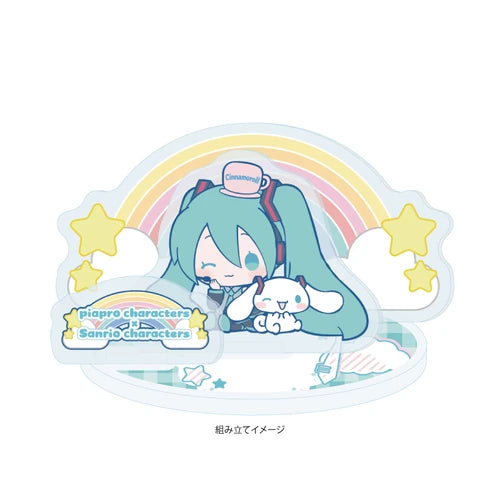 アクリルスタンドプレート ピアプロキャラクターズ×サンリオキャラクターズ 01 初音ミク×シナモロール(コラボイラスト)(亞加力立牌)※不設寄送《25年10月預定》 日版 全數$128 / ※不設寄送 / 25年8月18日