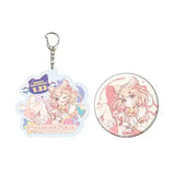 アクリルキーホルダー&缶バッジセット にゃんたじあ! 04 若魔雲ふわり 2025誕生日Ver.(公式イラスト)(鎖匙扣+襟章)※不設寄送《25年8月預定》 4582793587808