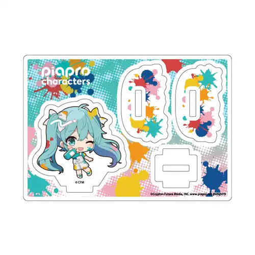 ゆらゆらアクリルスタンド ピアプロキャラクターズ 01 初音ミク ペンキVer.(ミニキャライラスト)(亞加力立牌)※不設寄送《25年7月預定》 4582793597401