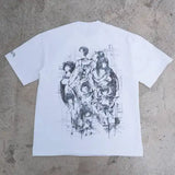 STEINS;GATE ラボメン 水墨画風 白地 モノクロTシャツ※請選擇尺碼 ※不設寄送《25年8月預定》 4595056921134