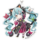 初音ミク×招き猫 アクリルキーホルダー Art by らっす 黒猫 立ち左手あげ(亞加力牌匙扣)※不設寄送《24年6月預定》 4942330209462