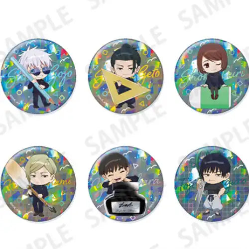 呪術廻戦 懐玉・玉折 きらきら缶バッジコレクション+56 文房具Ver.(襟章)(全套6個入)※不設寄送《24年6月預定》 4942330212929