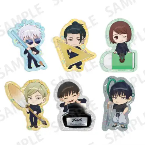 呪術廻戦 懐玉・玉折 クリアクリップバッジコレクション 文房具Ver.(亞加力襟章)(全套6個入)※不設寄送《24年6月預定》 4942330212943