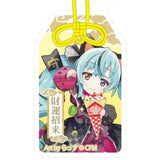 初音ミク×招き猫 ご利益別御守風アクリルキーホルダー Art by らっす 黒猫 座り右手あげ クレープ※不設寄送《24年6月預定》 4942330251089