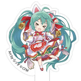 初音ミク×招き猫 一石二鳥プロップ&スタンド Art by らっす 白猫 立ち左手あげ(亞加力立牌)※不設寄送《24年6月預定》 4942330251171