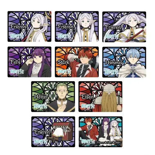 【再販】葬送のフリーレン アクリルカード ステンドグラスデザイン(亞加力卡牌)(全套10個入)※不設寄送《24年3月預定》 4947864039486