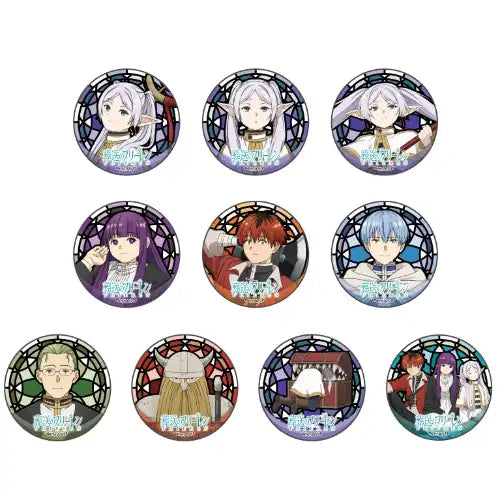 【再販】葬送のフリーレン キラキラ缶バッジ ステンドグラスデザイン(襟章)(全套6個入)※不設寄送《24年3月預定》 4947864039547