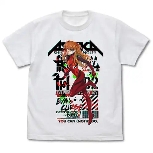 EVANGELION 式波・アスカ・ラングレー フルカラーTシャツ ホワイト※請選擇尺碼 ※不設寄送《21年8月預定》 4549970203401