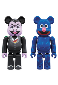 BE@RBRICK セサミストリート COUNT VON COUNT & GROVER 2 PACK《18/12月預定》