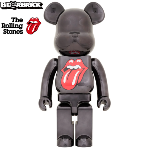 BE@RBRICK The Rolling Stones Lips & Tongue BLACK CHROME Ver.1000％《22年11月預定》